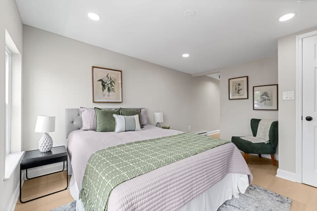 Wide view of the second bedroom